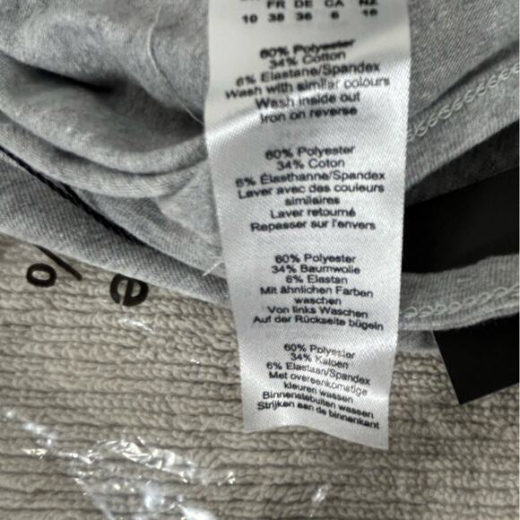 PrettyLittleThing Basic Grey Marl Cotton Blend Scoop Neck Bodysuit NWT - Picture 7 of 9